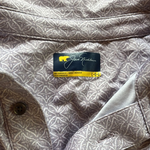 2 Jack Nicklaus Short Sleeve 3 Button Golf Shirts Size Large - Picture 2 of 6